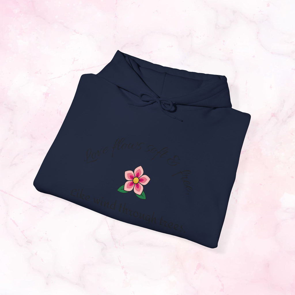 Like Wind Through Trees” Cozy Pink Flower Sweatshirt | Soft Aesthetic Hoodie