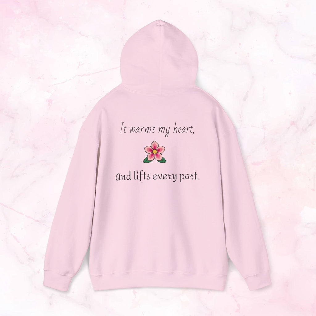 Like Wind Through Trees” Cozy Pink Flower Sweatshirt | Soft Aesthetic Hoodie