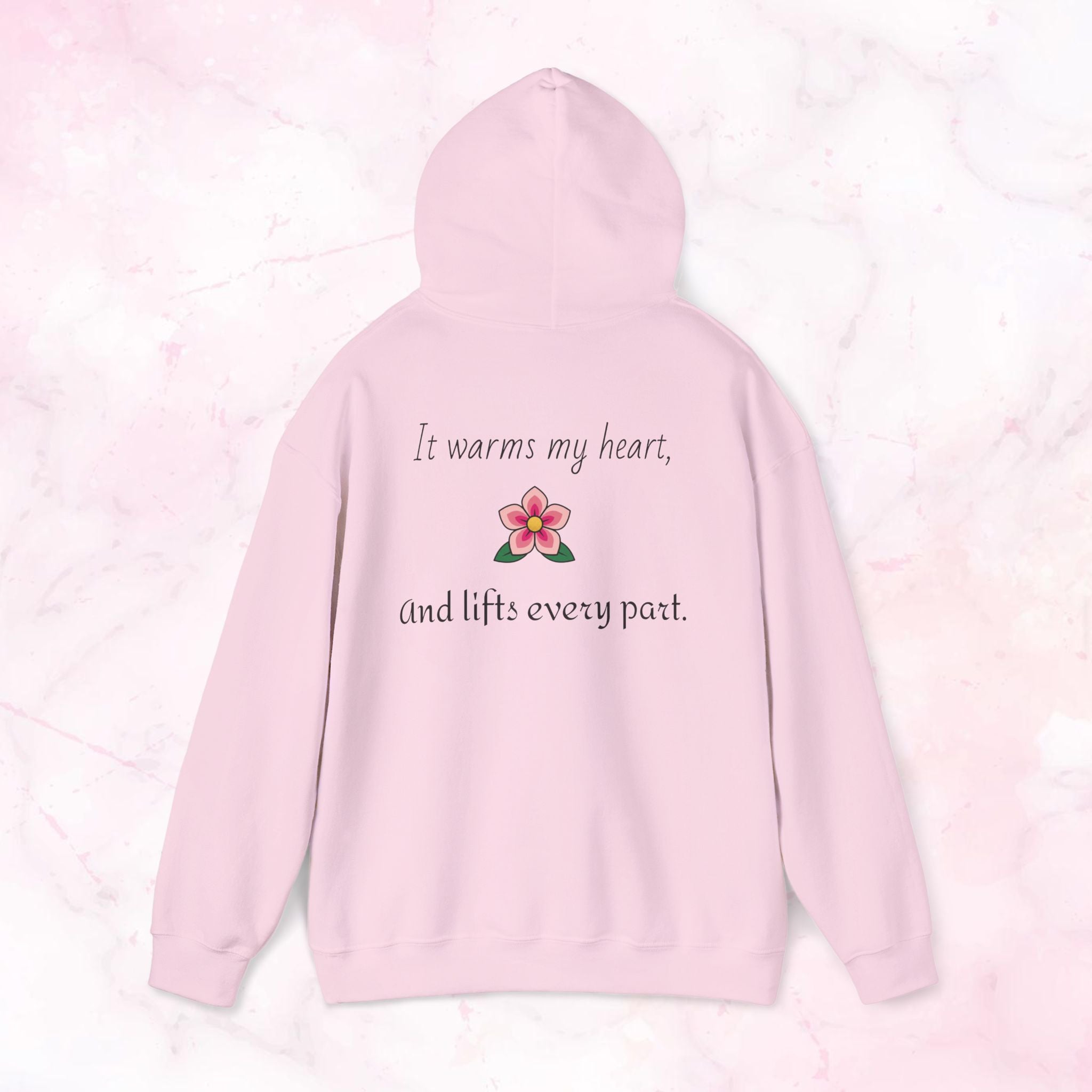 Like Wind Through Trees” Cozy Pink Flower Sweatshirt | Soft Aesthetic Hoodie