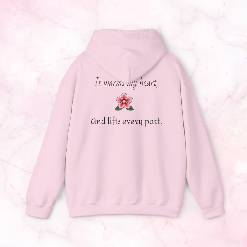 Like Wind Through Trees” Cozy Pink Flower Sweatshirt | Soft Aesthetic Hoodie