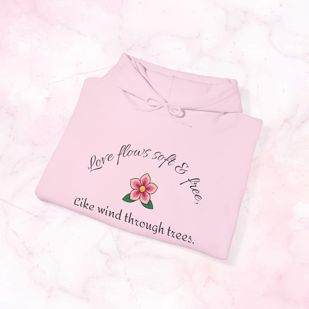 Like Wind Through Trees” Cozy Pink Flower Sweatshirt | Soft Aesthetic Hoodie