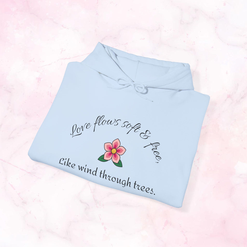Like Wind Through Trees” Cozy Pink Flower Sweatshirt | Soft Aesthetic Hoodie