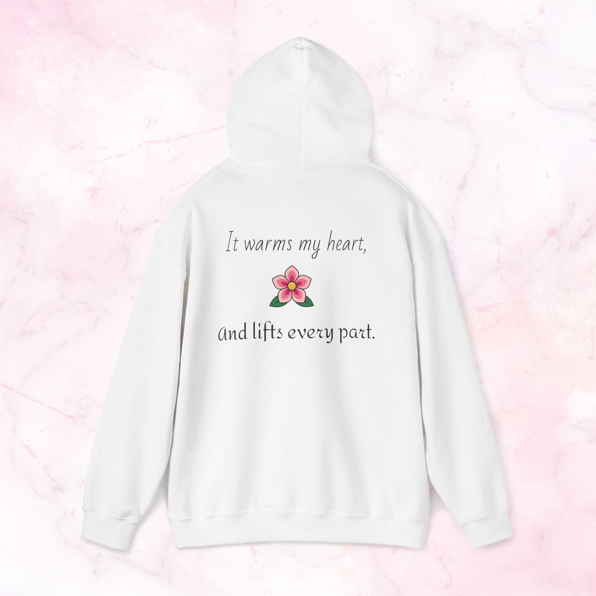 Like Wind Through Trees” Cozy Pink Flower Sweatshirt | Soft Aesthetic Hoodie