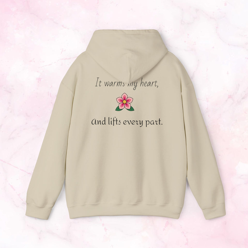 Like Wind Through Trees” Cozy Pink Flower Sweatshirt | Soft Aesthetic Hoodie