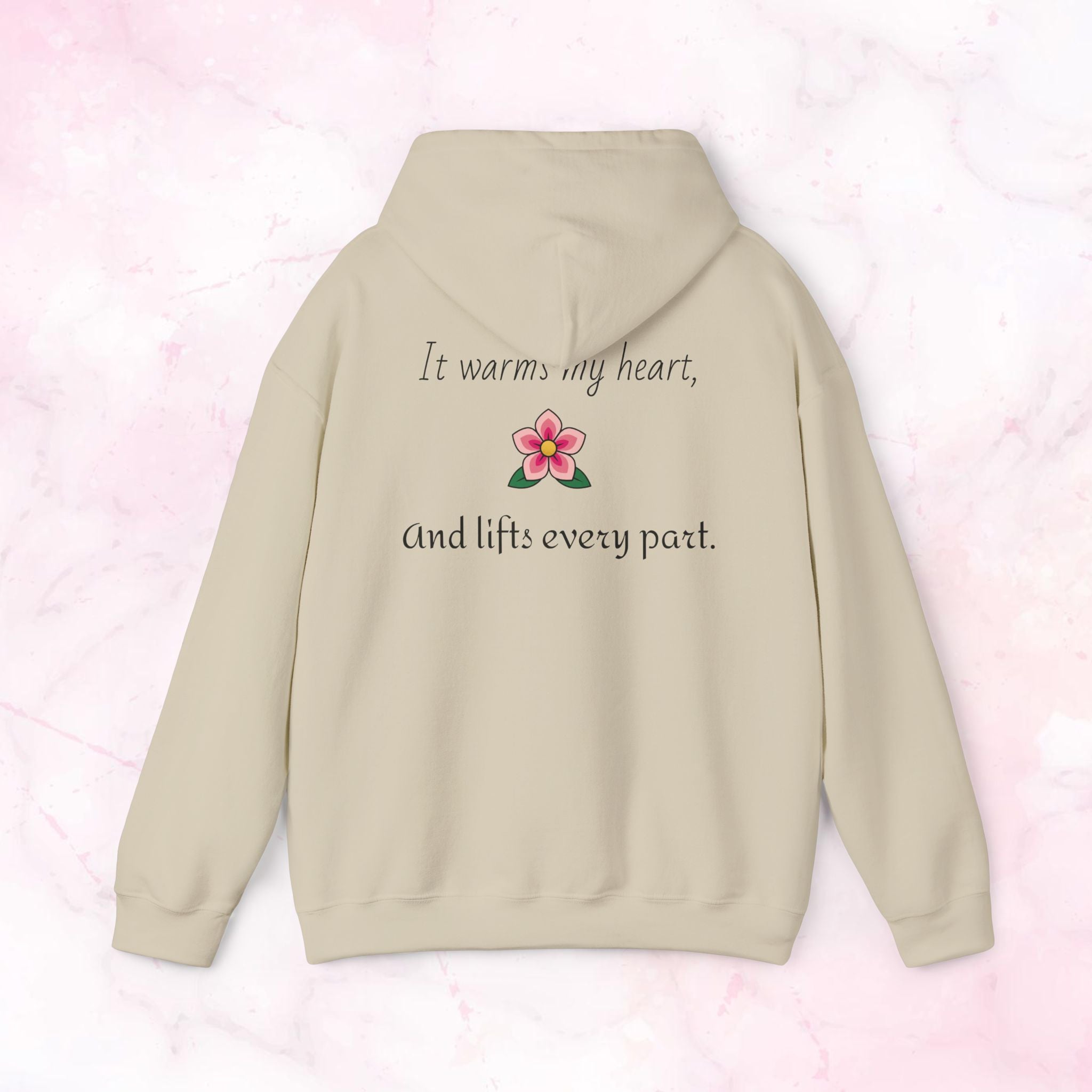 Like Wind Through Trees” Cozy Pink Flower Sweatshirt | Soft Aesthetic Hoodie