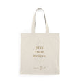 Faith Cross Tote Bag — "Trust in the Lord" Christian Canvas Tote (Proverbs 3:5)