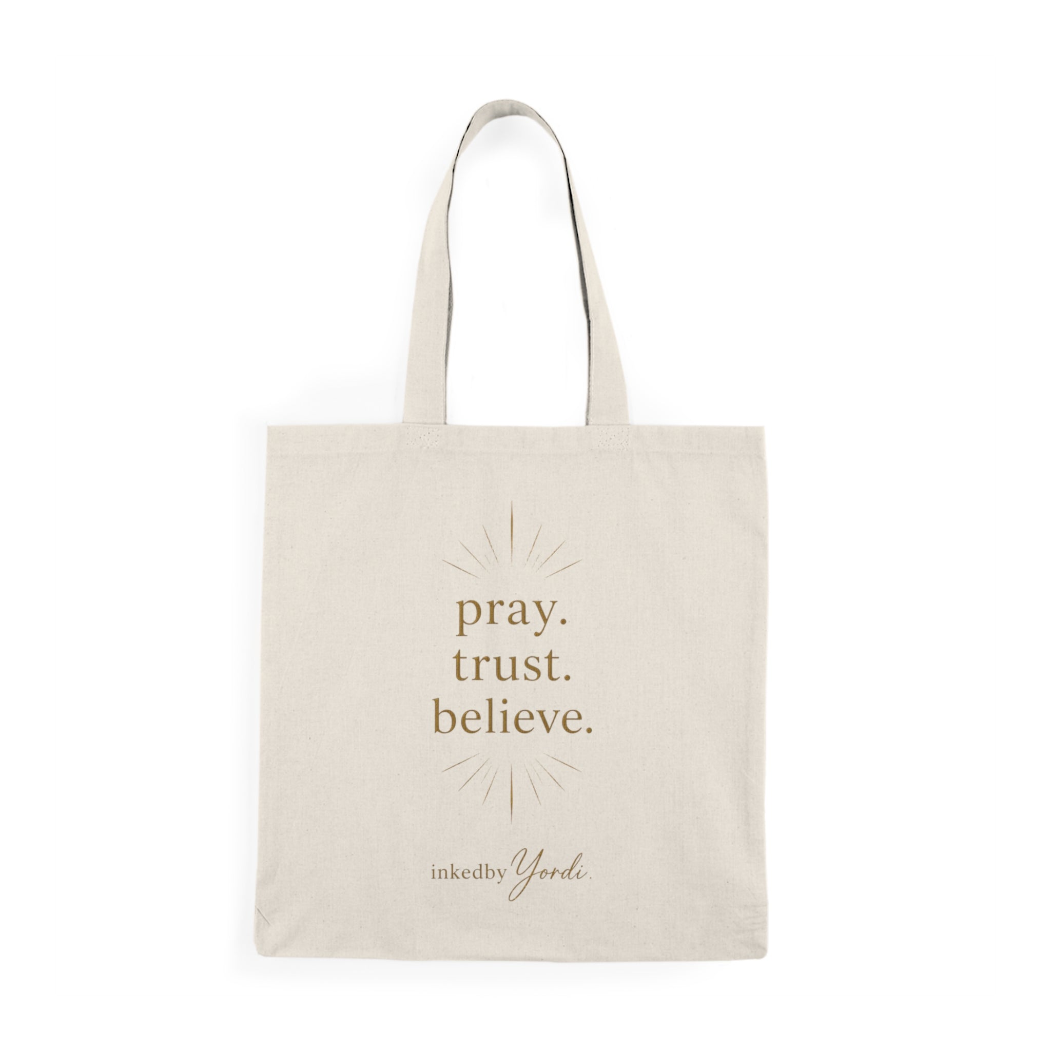 Faith Cross Tote Bag — "Trust in the Lord" Christian Canvas Tote (Proverbs 3:5)