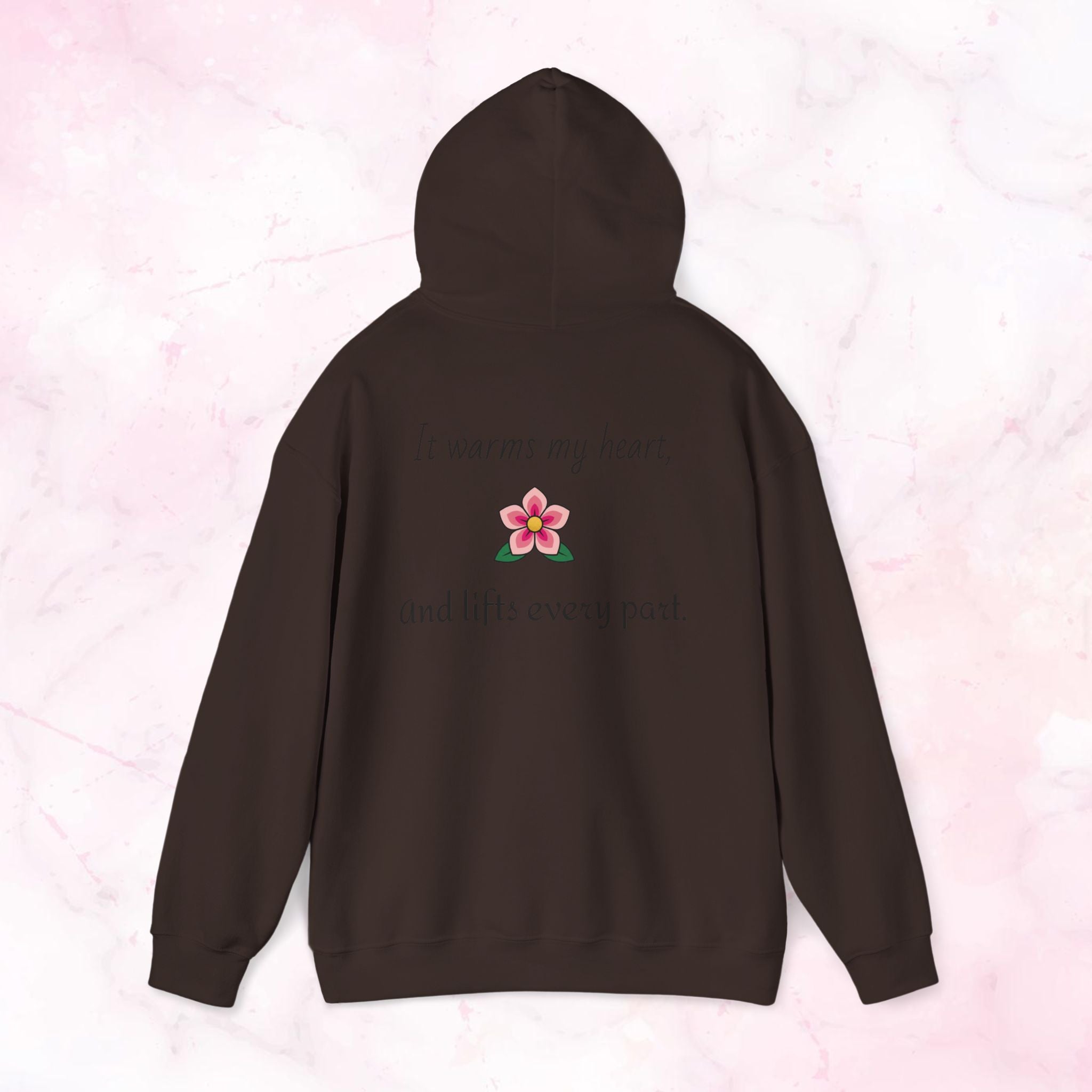 Like Wind Through Trees” Cozy Pink Flower Sweatshirt | Soft Aesthetic Hoodie