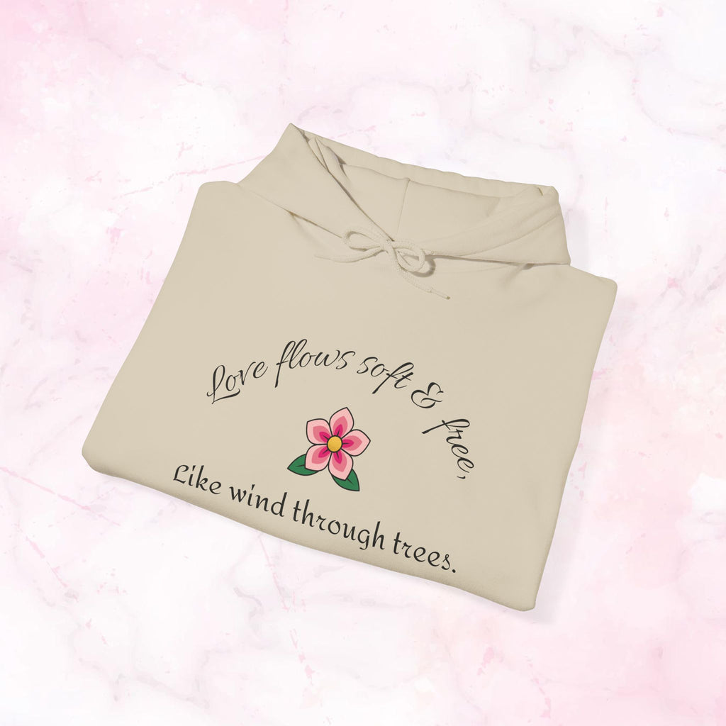 Like Wind Through Trees” Cozy Pink Flower Sweatshirt | Soft Aesthetic Hoodie