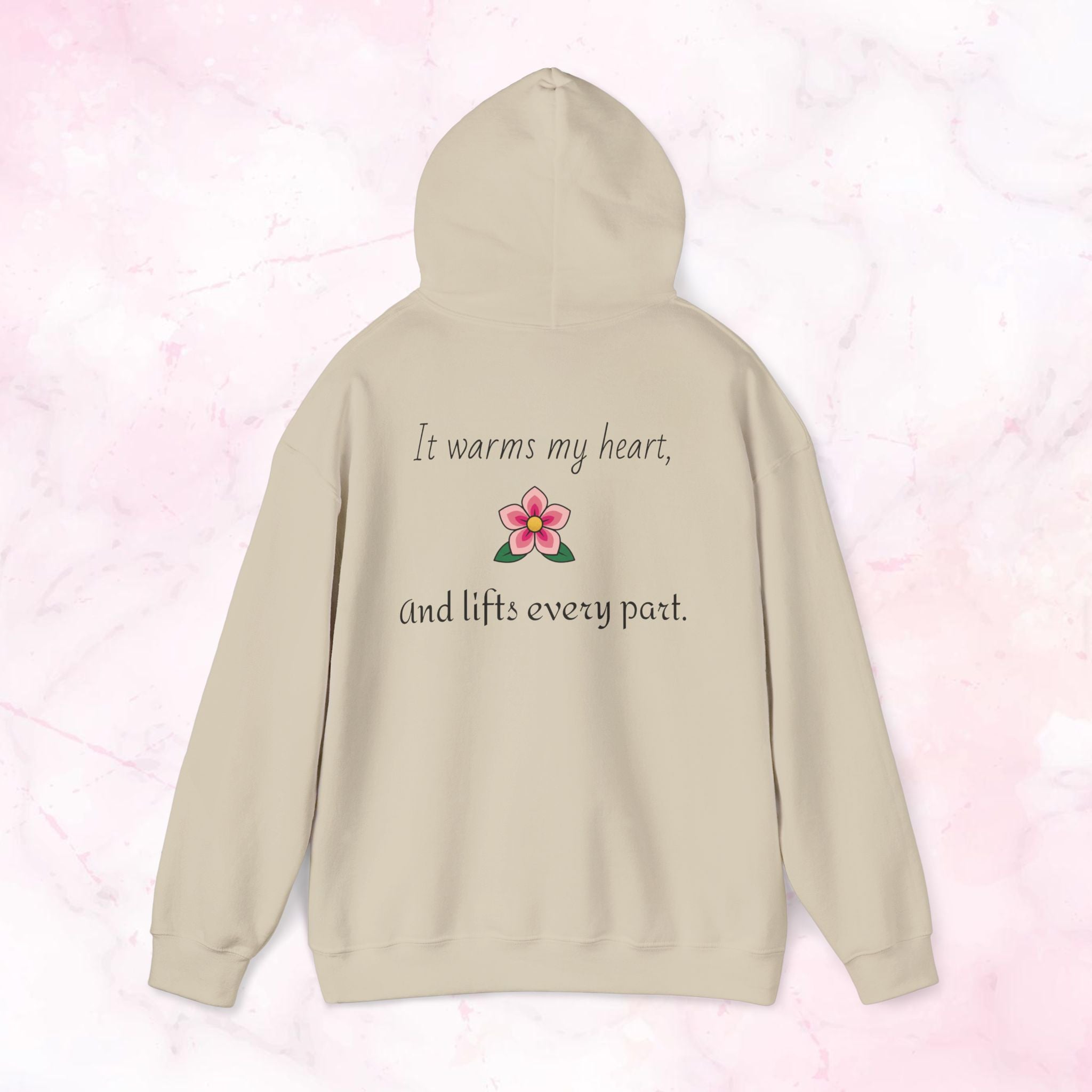 Like Wind Through Trees” Cozy Pink Flower Sweatshirt | Soft Aesthetic Hoodie