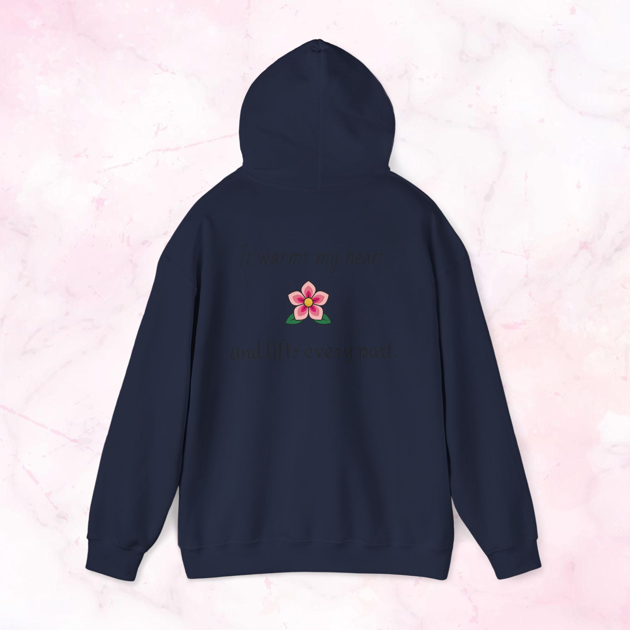 Like Wind Through Trees” Cozy Pink Flower Sweatshirt | Soft Aesthetic Hoodie