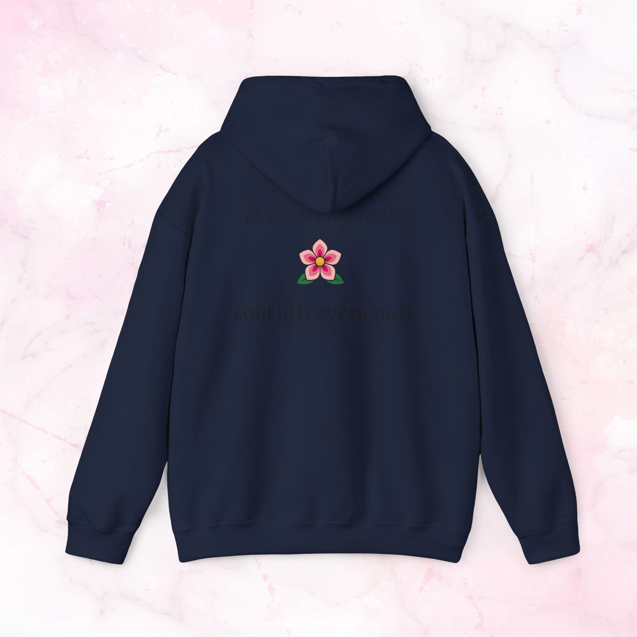 Like Wind Through Trees” Cozy Pink Flower Sweatshirt | Soft Aesthetic Hoodie
