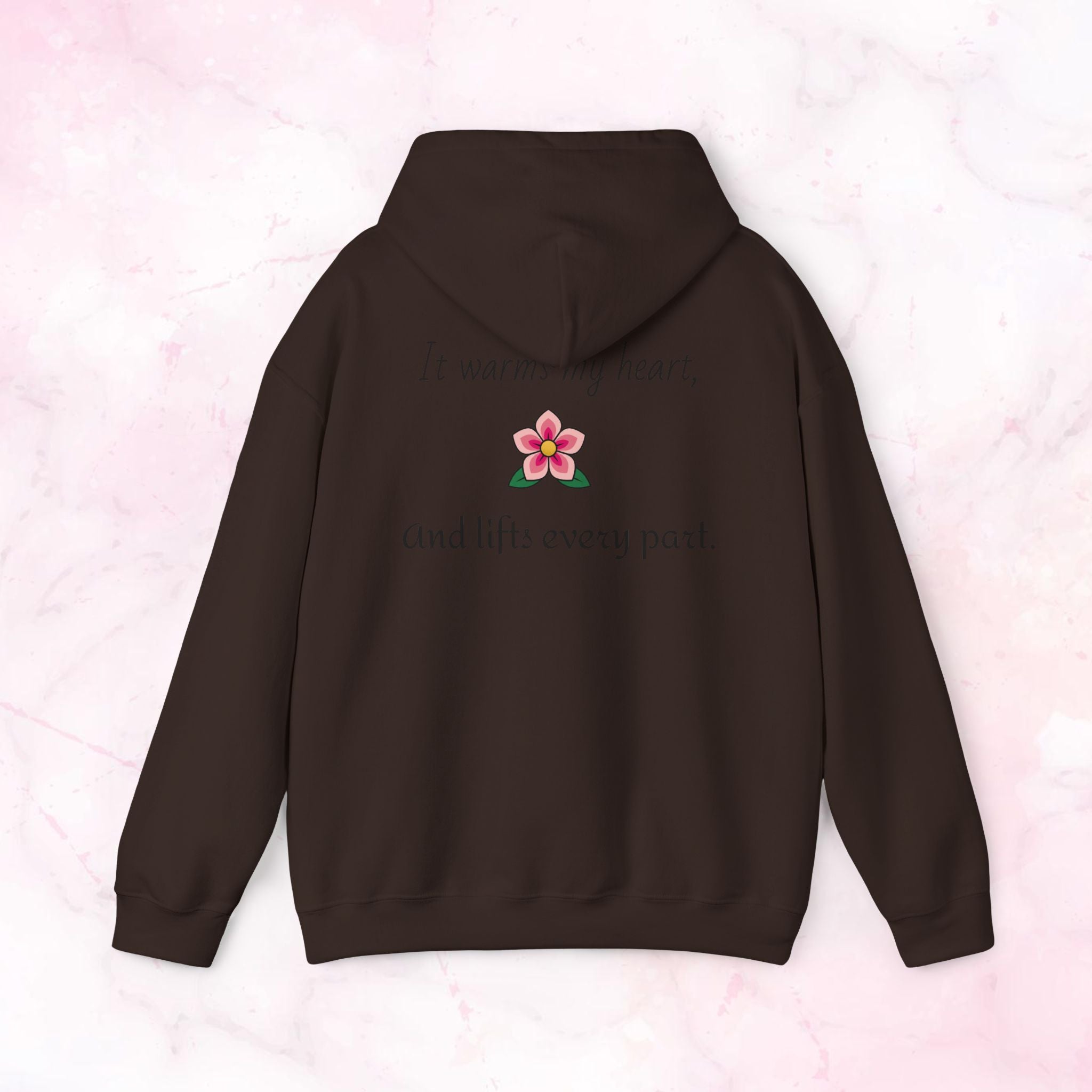 Like Wind Through Trees” Cozy Pink Flower Sweatshirt | Soft Aesthetic Hoodie
