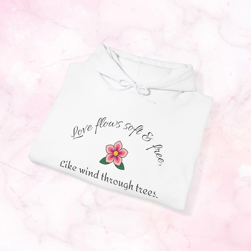 Like Wind Through Trees” Cozy Pink Flower Sweatshirt | Soft Aesthetic Hoodie