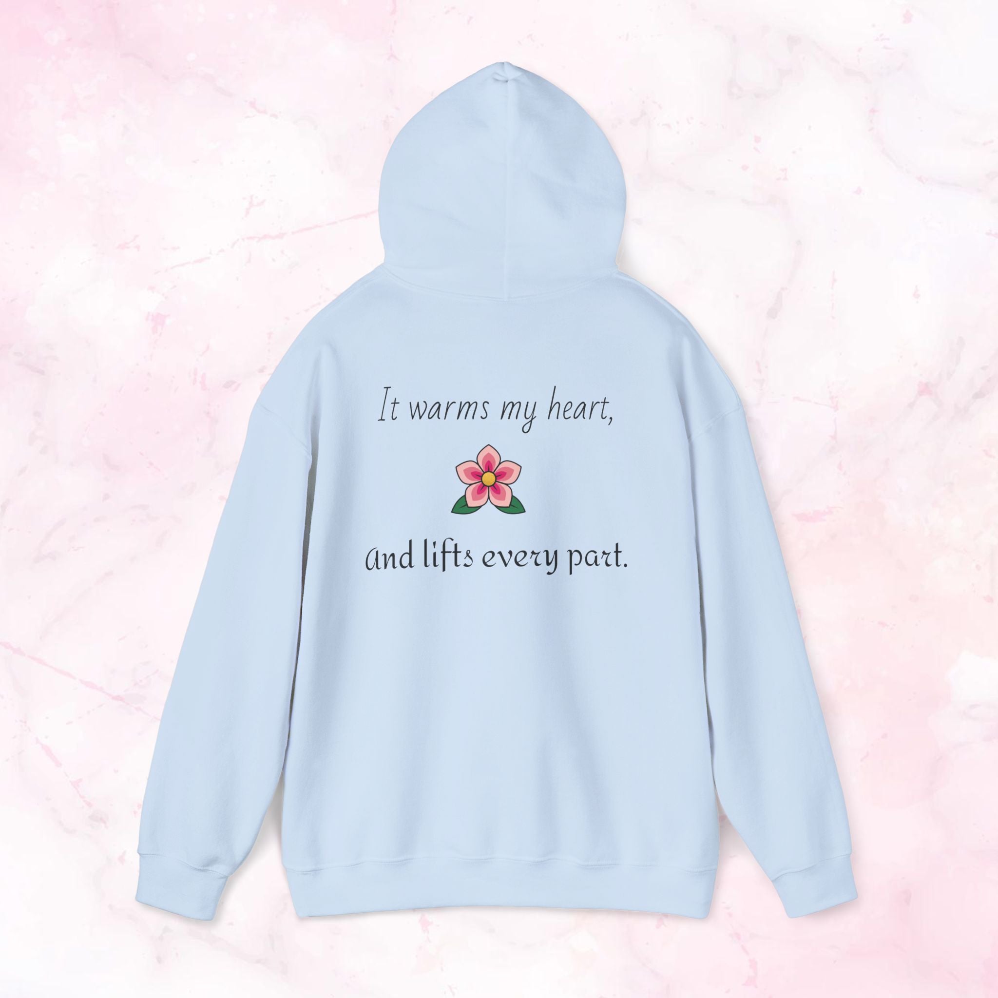 Like Wind Through Trees” Cozy Pink Flower Sweatshirt | Soft Aesthetic Hoodie