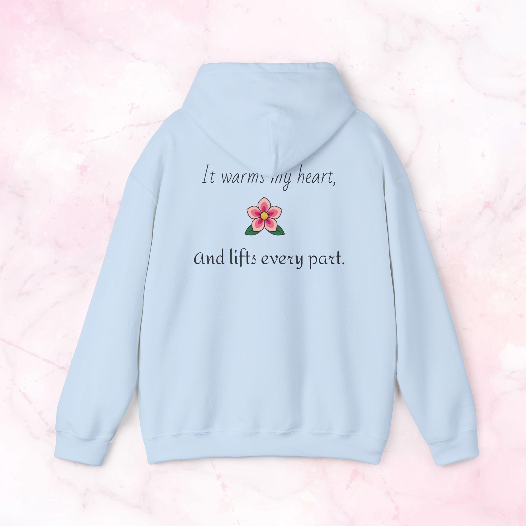 Like Wind Through Trees” Cozy Pink Flower Sweatshirt | Soft Aesthetic Hoodie