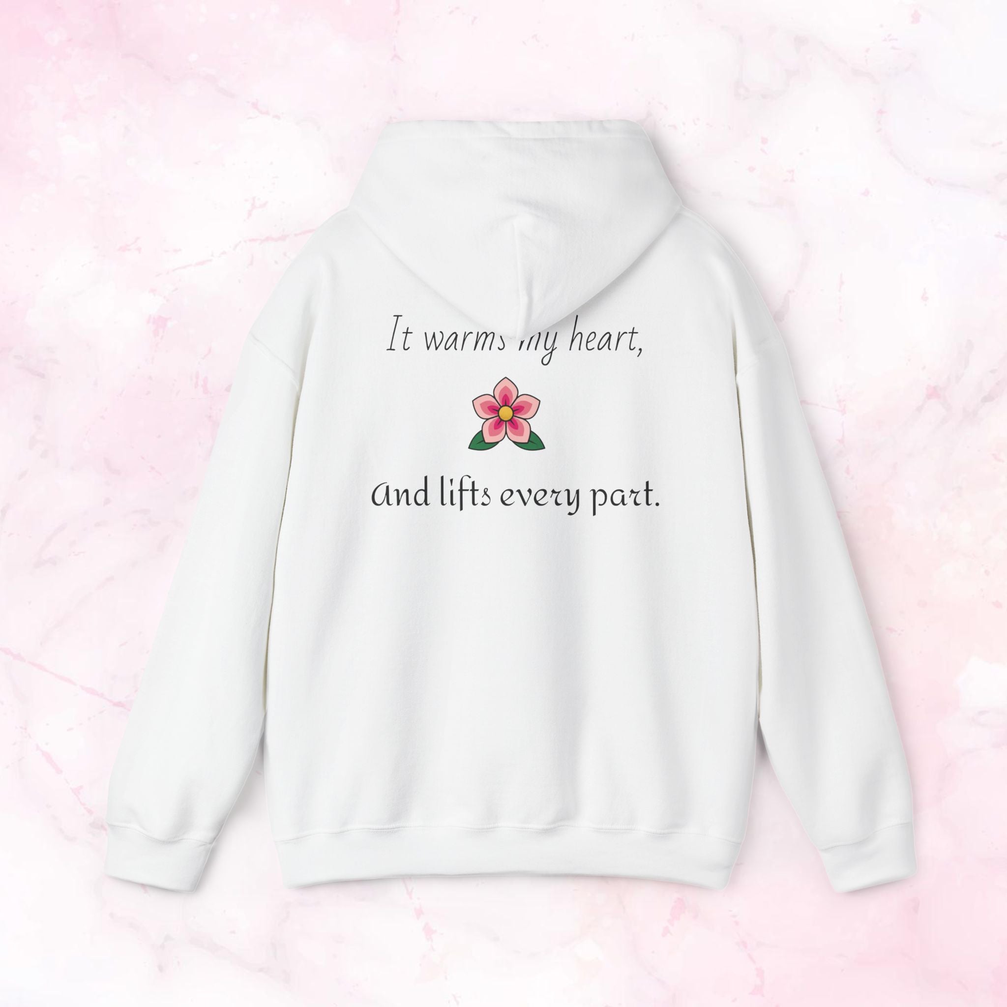 Like Wind Through Trees” Cozy Pink Flower Sweatshirt | Soft Aesthetic Hoodie