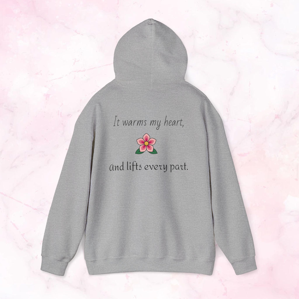 Like Wind Through Trees” Cozy Pink Flower Sweatshirt | Soft Aesthetic Hoodie