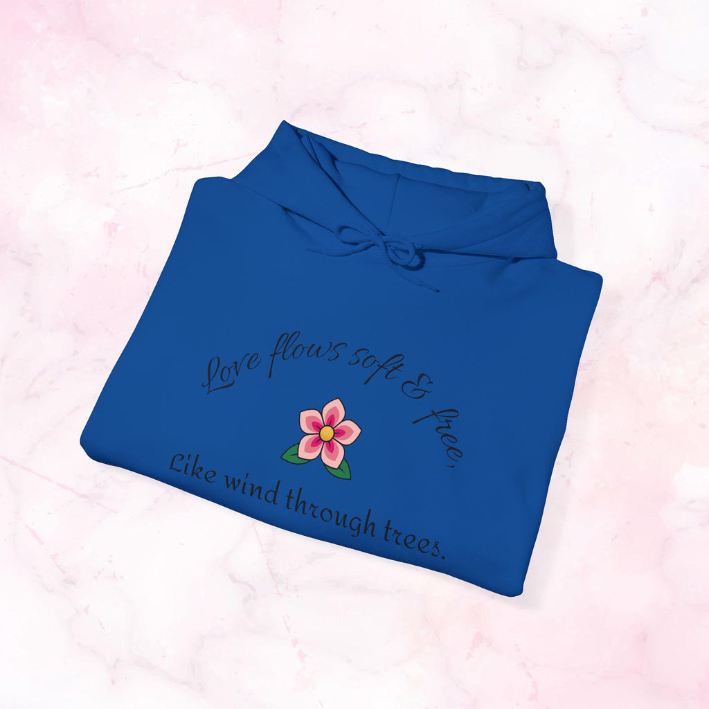 Like Wind Through Trees” Cozy Pink Flower Sweatshirt | Soft Aesthetic Hoodie