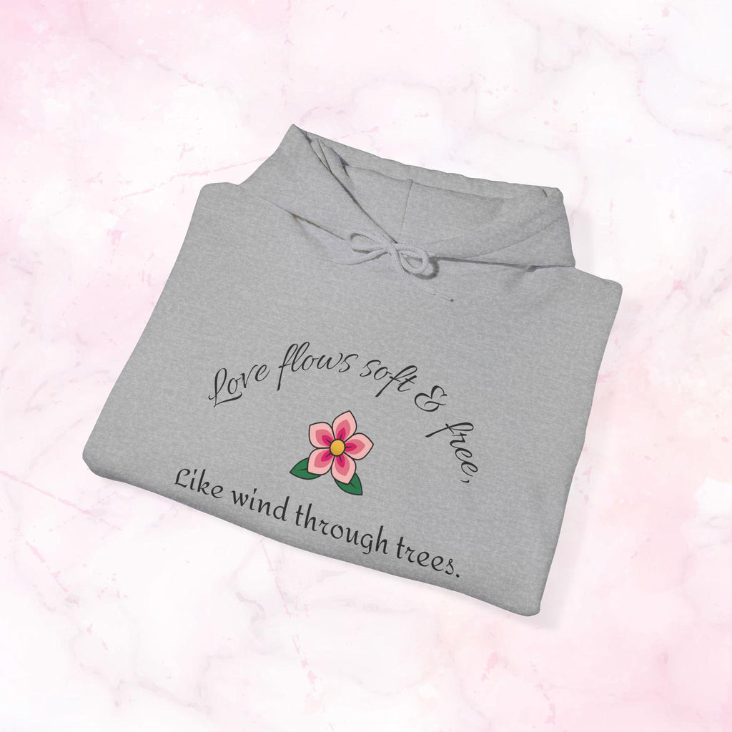 Like Wind Through Trees” Cozy Pink Flower Sweatshirt | Soft Aesthetic Hoodie