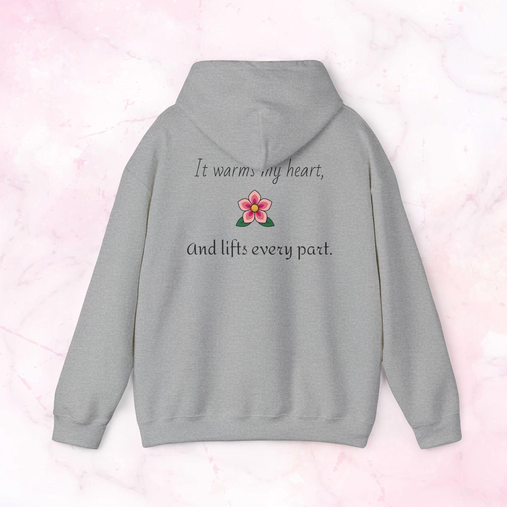Like Wind Through Trees” Cozy Pink Flower Sweatshirt | Soft Aesthetic Hoodie